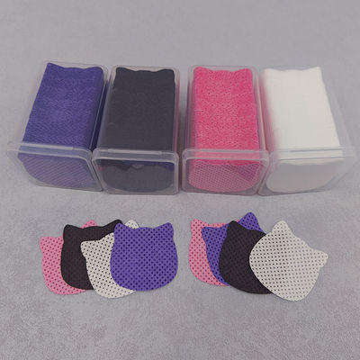 OEM 200pcs/box Heart Shape Lint Free Nail Wipes Lint-free Colorful Nail Polish Remover Wipes Nails Wipes