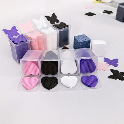 Purple Pink Black Nail Polish Pads 200pcs/Box Colorful Nail Prep Pads