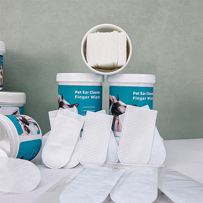 Good price Nonwoven Pet Wash Free Gloves Customized Pet Dental Finger Wipes online