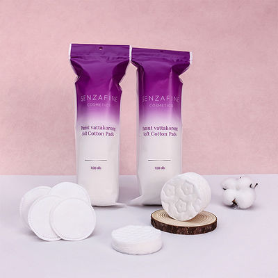 Harga yang bagus 100Pcs Bamboo Makeup Remover Pads 5,8cm Satu kali pakai Kotak on line