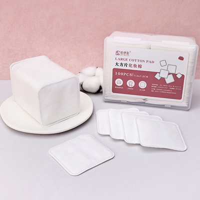 7.5*7.5cm Square Cotton Pads For Face Toner High Absorbent Square Face Pads